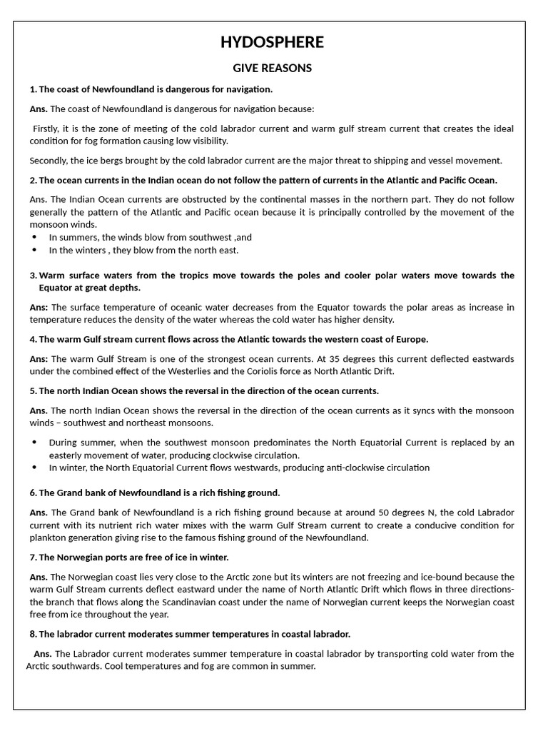 Ocean Currents and Navigation Hazards | PDF | Tide | Oceans