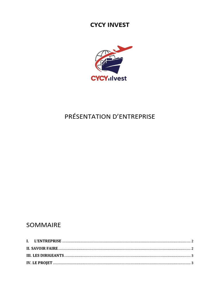 CYCY INVEST : Innovation et Savoir-Faire | PDF | Cloud computing ...
