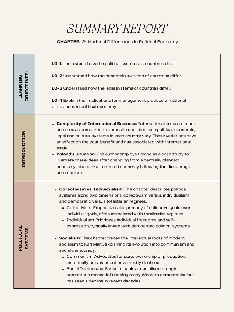 Summary Report Chapter 2 Pdf Communism Socialism