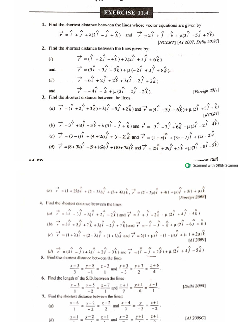 Problems Based On Shortest Distance | PDF