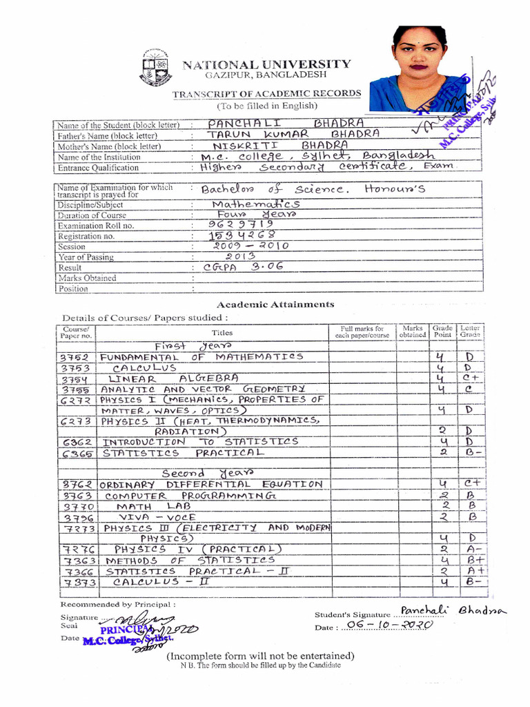 Hon's Certificate | PDF