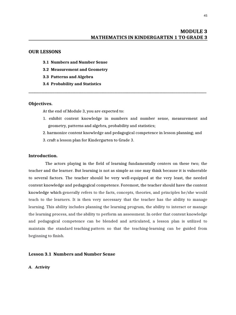 5.-MODULE-3 (1) | PDF | Algebra | Pedagogy