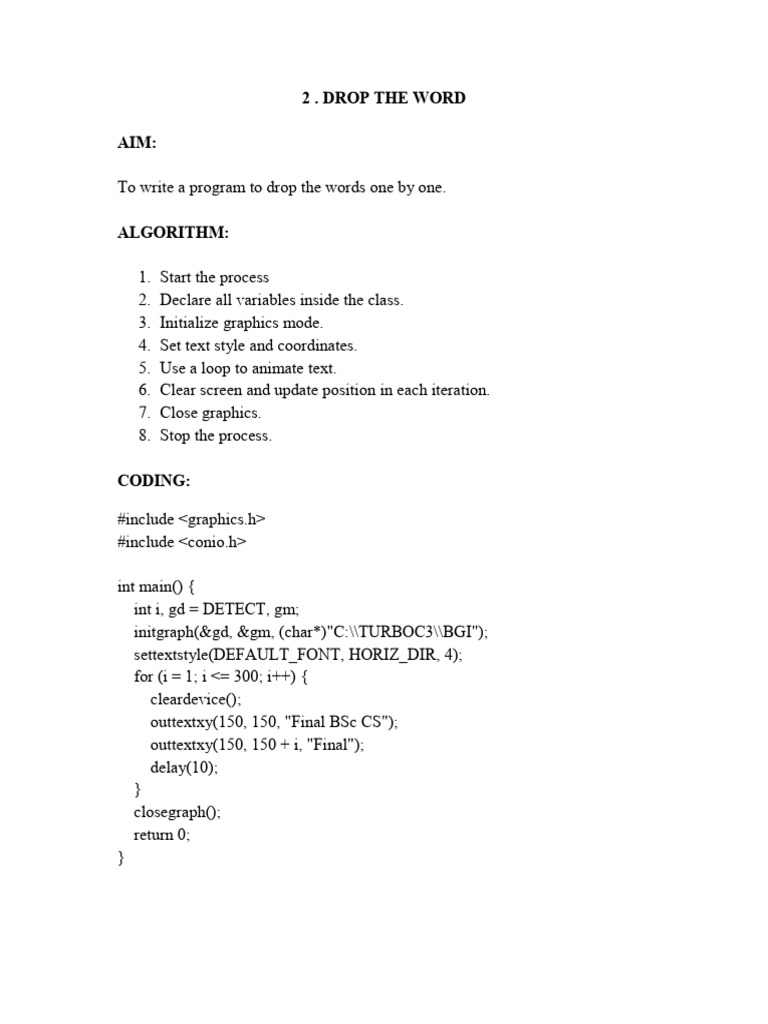 2.DROP THE WORD | PDF