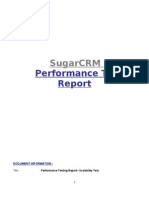 SugarCRM Performance Test Report Summary