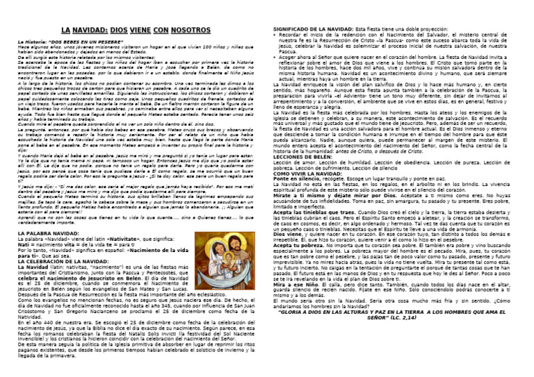 Significado y Lecciones de Navidad | PDF | Navidad | Natividad De Jesus