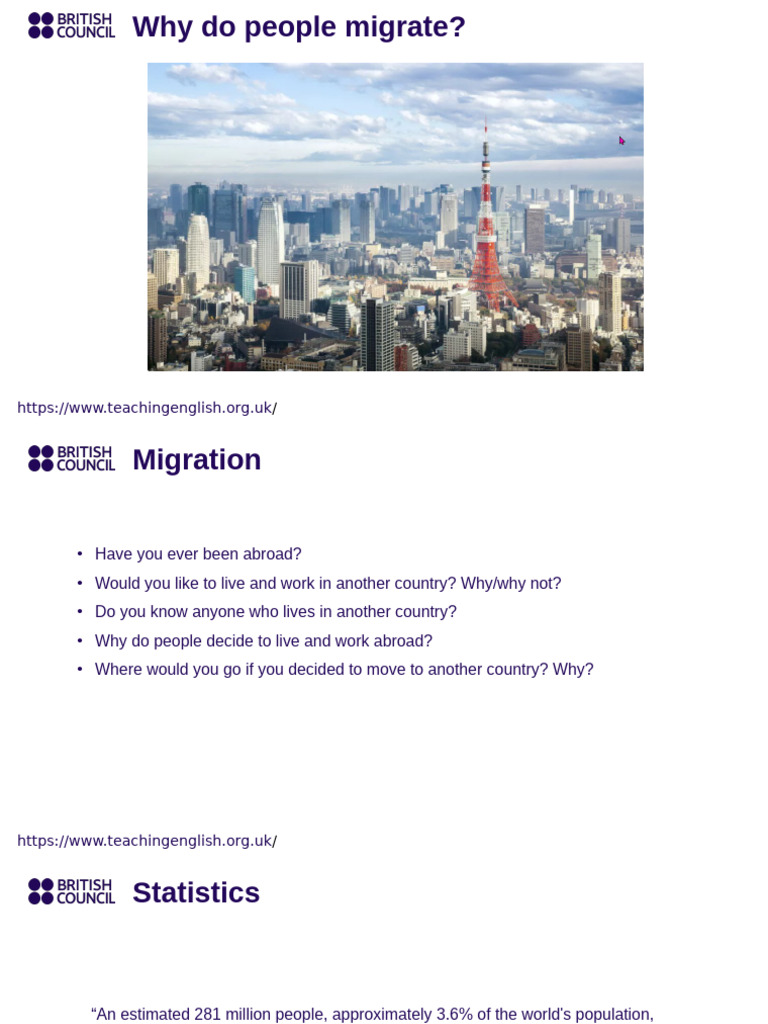 Presentation Migration Pdf Human Migration Economies