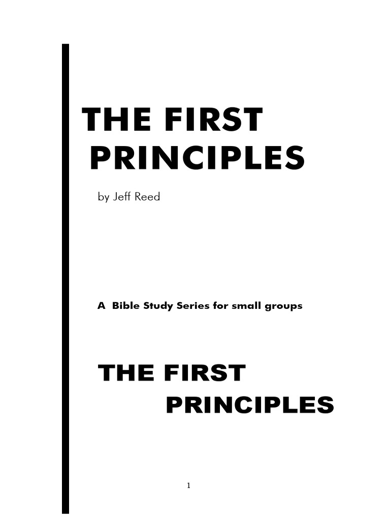 First Principles Series 1 Easy English Combined | PDF | Jesus | Acts Of ...