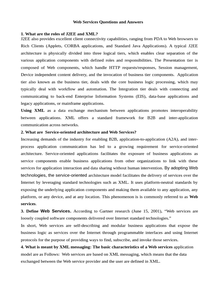 Web Services Overview and Architecture | PDF | Soap | Web Service