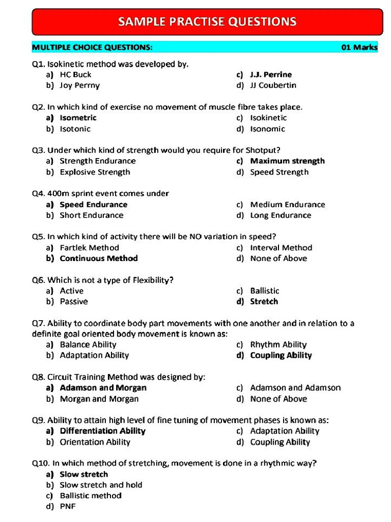 Self Practice Questions Chapter 10 | PDF