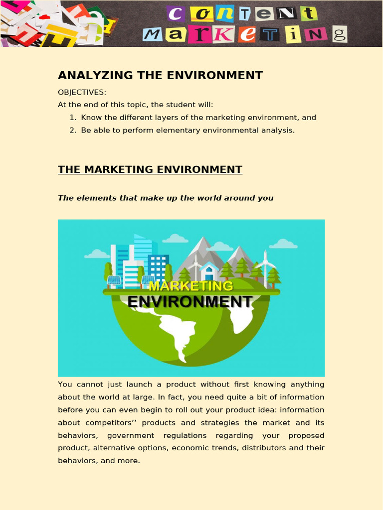 Analyzing the Business Environment | PDF | Risk | Market (Economics)
