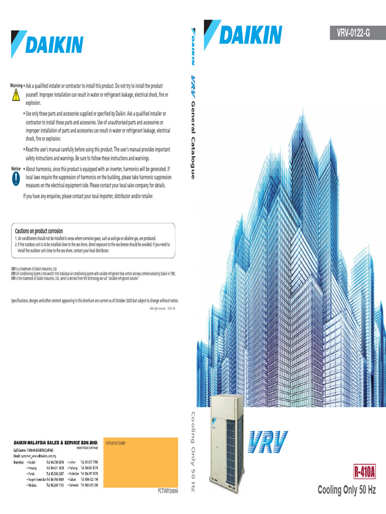 Daikin VRV Air Conditioning System Guide | PDF | Air Conditioning ...