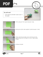 Step-by-Step Origami Jumping Frog | PDF