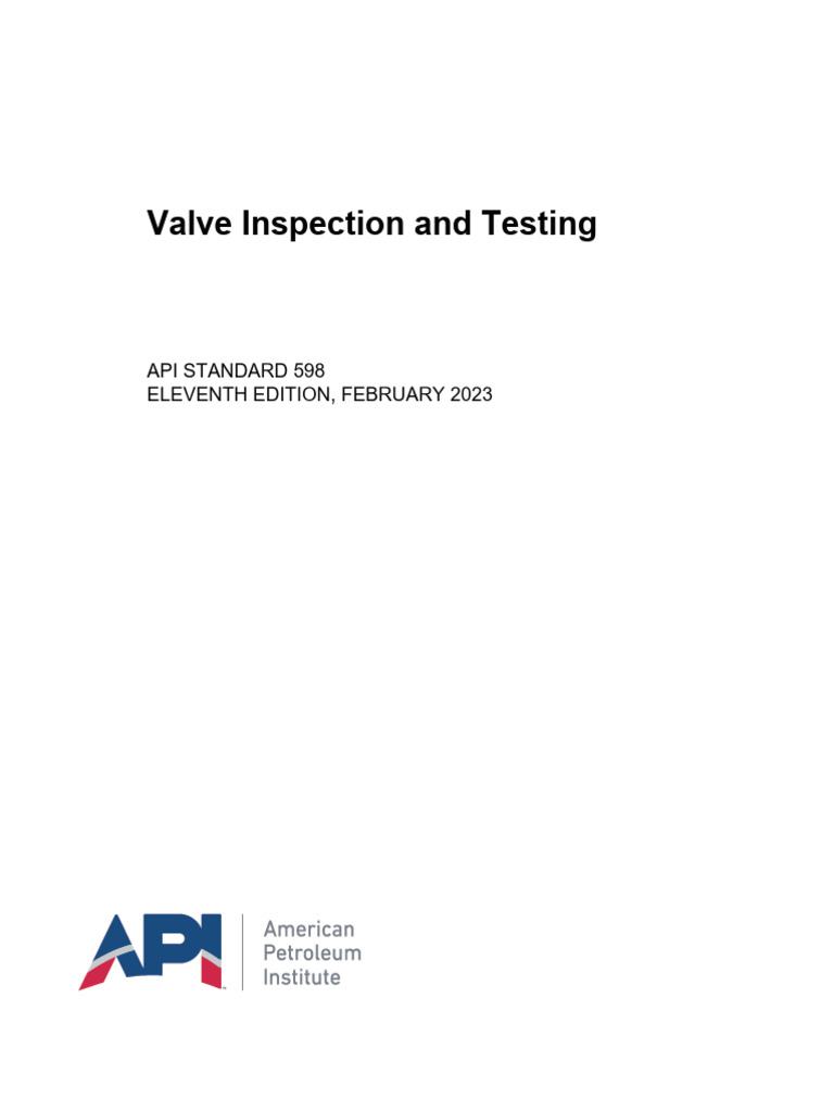 API 598 2023 | PDF