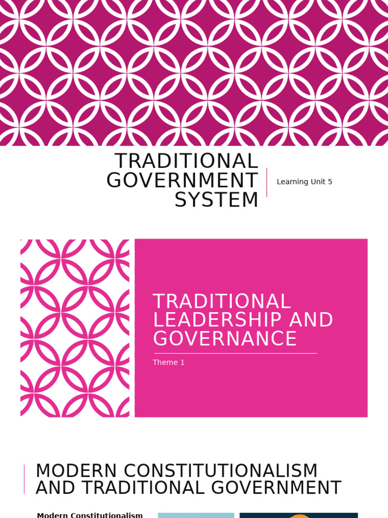 Traditional vs Modern Governance Systems | PDF | Separation Of Powers ...