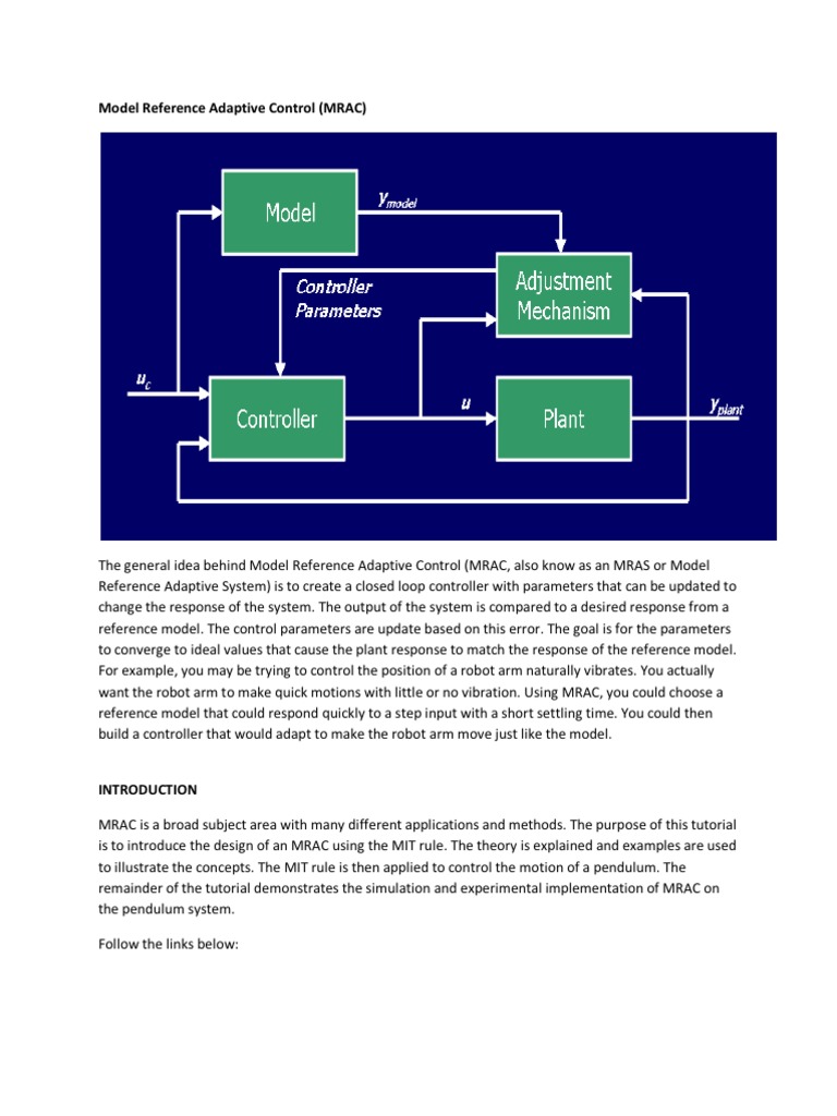Model Reference Adaptive Control Pdf