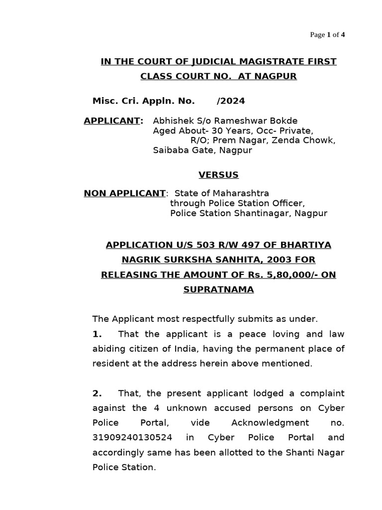 Supratnama Application for Fund Release | PDF | Government | Crimes