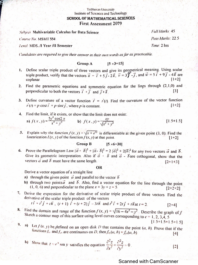 Calculus Questions | PDF