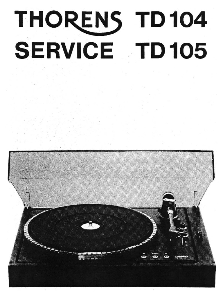 Thorens td104 td105 Turntable | PDF