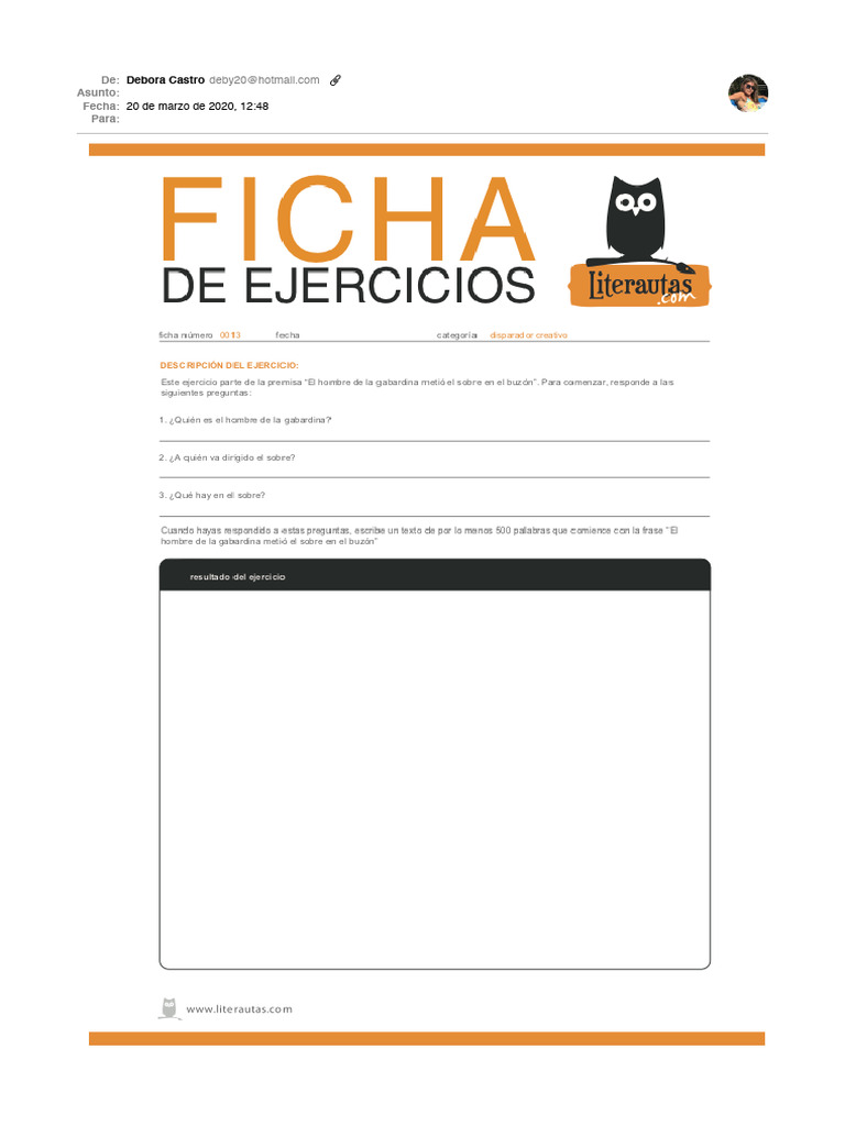 Ficha 13 Escritura | PDF