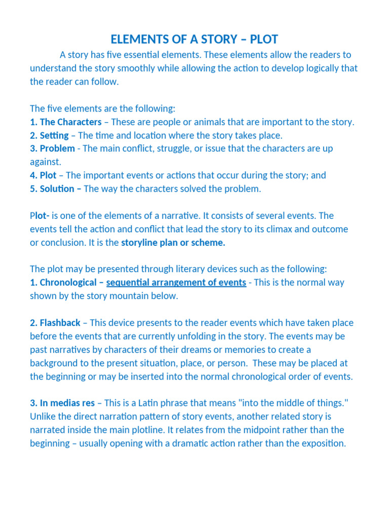 q3 Eng Elements of A Story | PDF | Plot (Narrative) | Lion