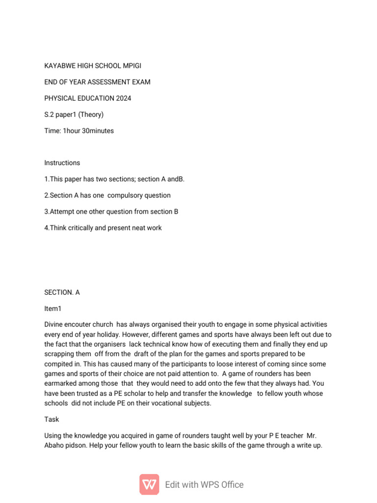 PE | PDF | Physical Education