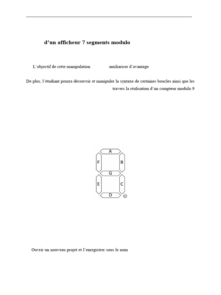 Afficheur 7 segments avec Arduino | PDF | Bit | ASCII