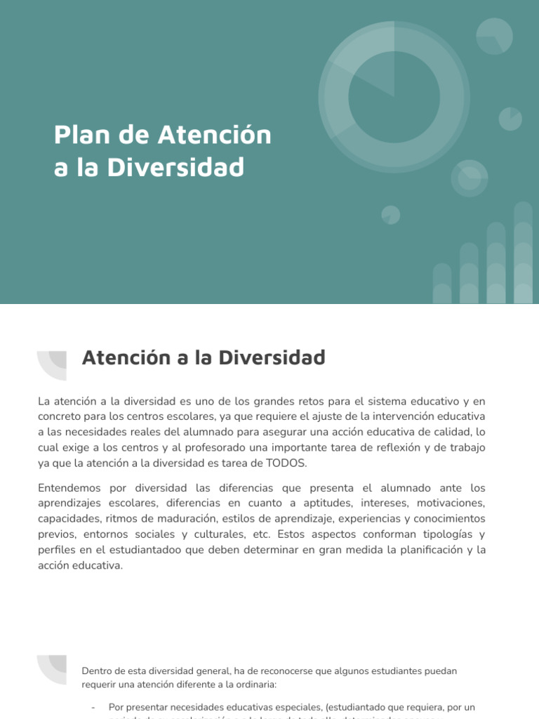 Plan de Atención A La Diversidad | PDF | Modificación de comportamiento ...