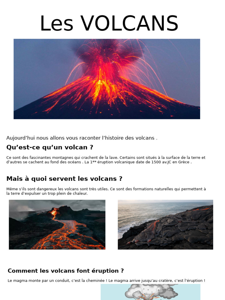 Utilité et éruptions des volcans | PDF | Volcan | Types d'éruptions ...