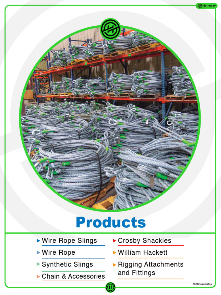 Wire Rope Slings Specifications Guide | PDF | Rope | Manufactured Goods