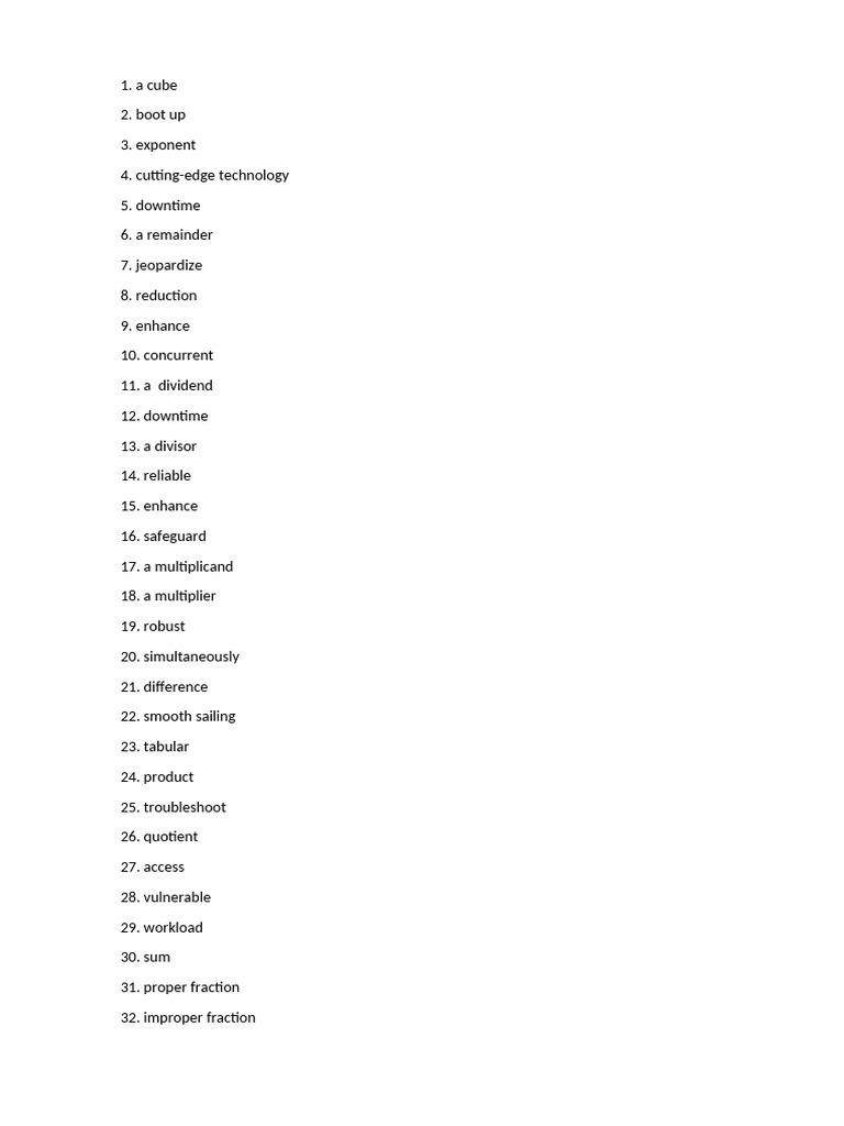 Vocabulary Definitions | PDF