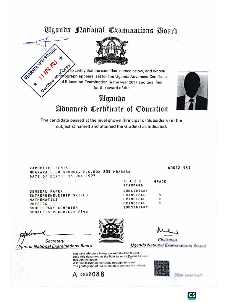 Certified UACE | PDF