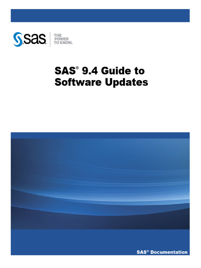 SAS 9.4 Software Update Guide | PDF | Sas (Software) | Copyright