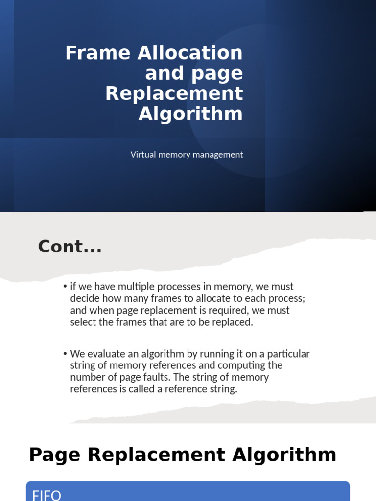 Page Replacement Algorithm | PDF