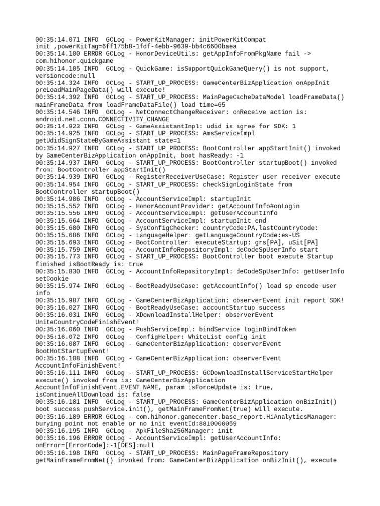 Honor Device Log Analysis Report | PDF | Computer Architecture ...