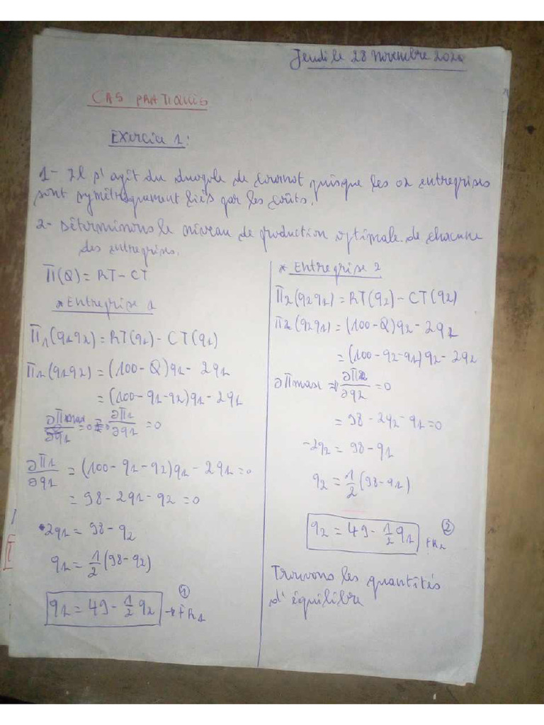 Exo Corrigés Structure Pdf