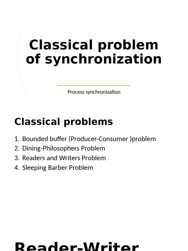 classical problems of synchronization | PDF | Operating System ...