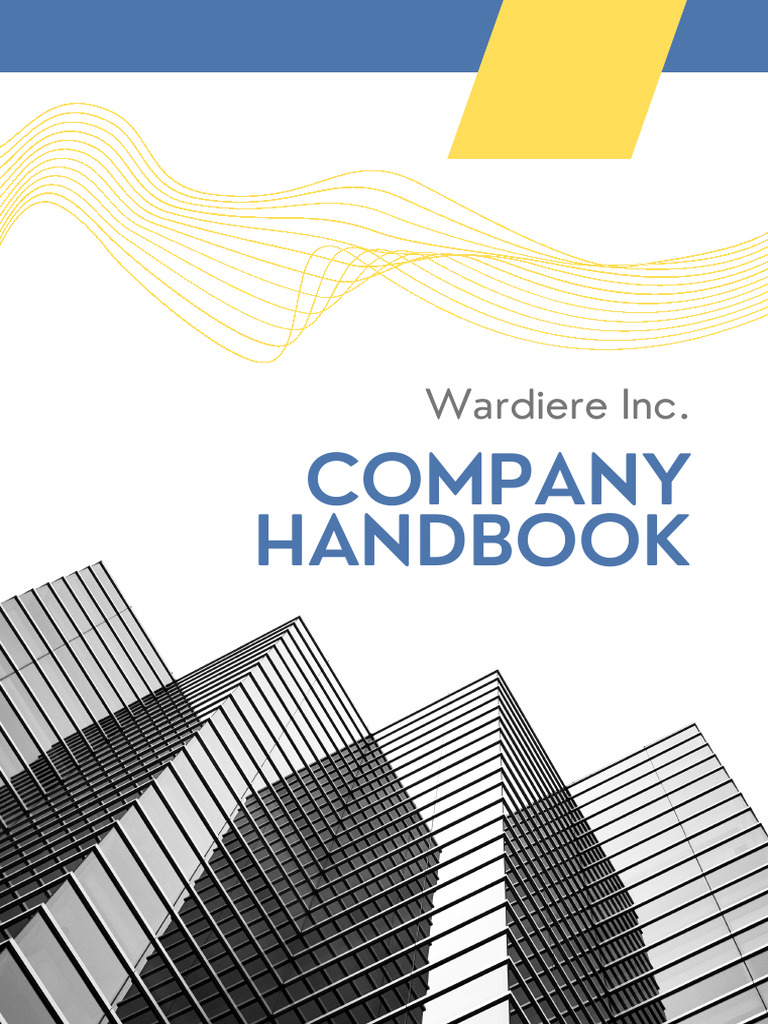 Blue And Yellow Modern Company Handbook Booklet - 20250127 - 194538 ...