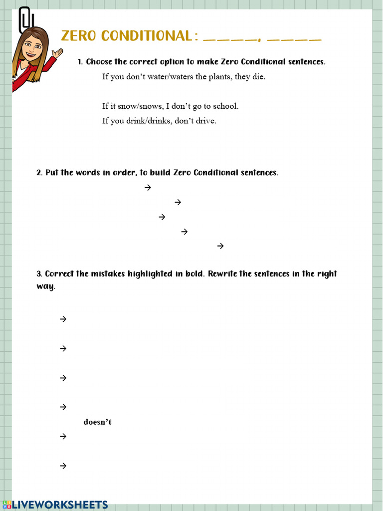 Zero Conditional Sentence Practice | PDF