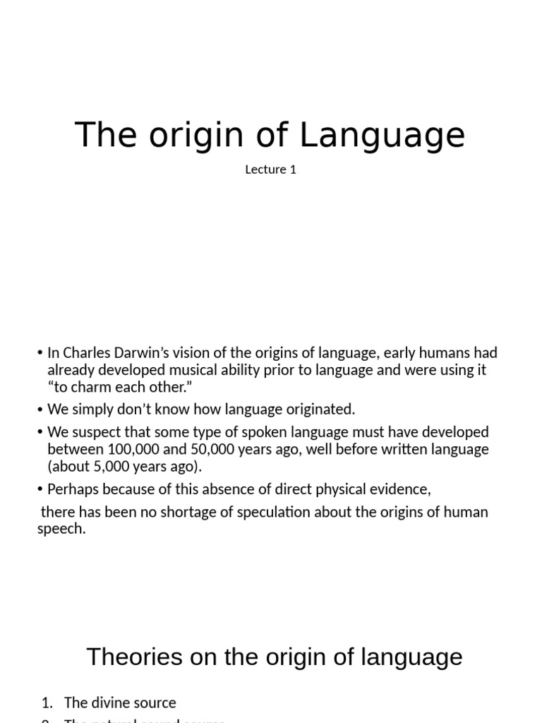 Theories on Language Origins Explained | PDF | Larynx