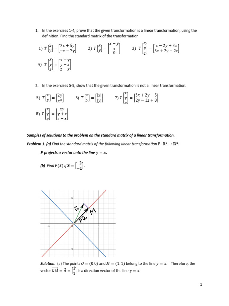 2022 Spring Linear Transformations HW 2 | PDF | Linear Map | Matrix ...