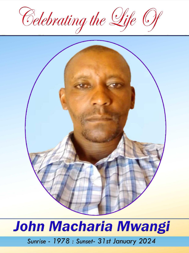 John Macharia | PDF | Personal Development | Theology