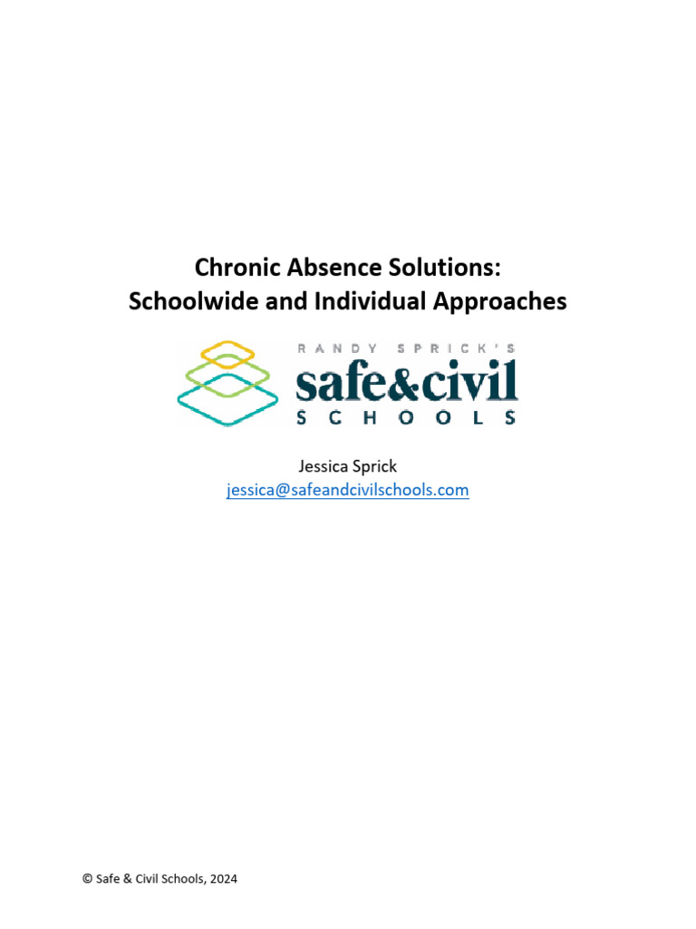 Chronic Absence Solutions for Schools | PDF