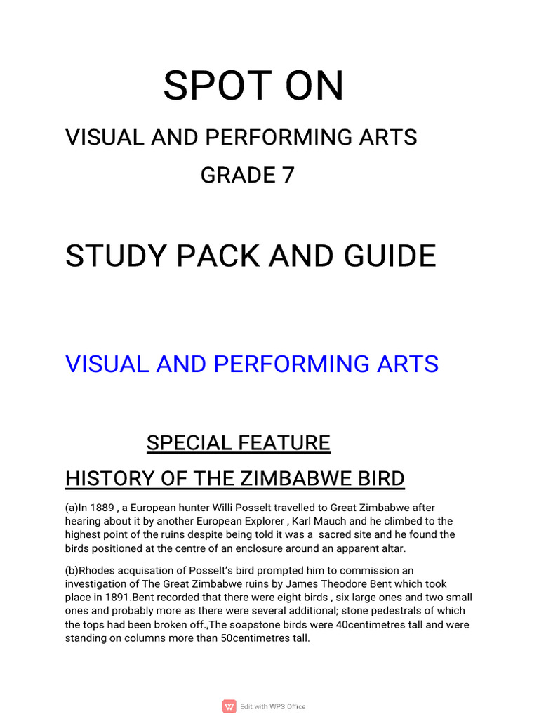 Grade 7 VPA Study Pack Guide | PDF