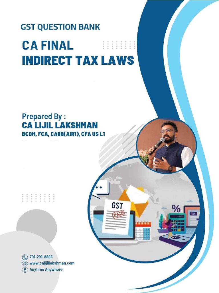 GST Supply and Liability MCQs for CA Final | PDF | Lease | Value Added Tax