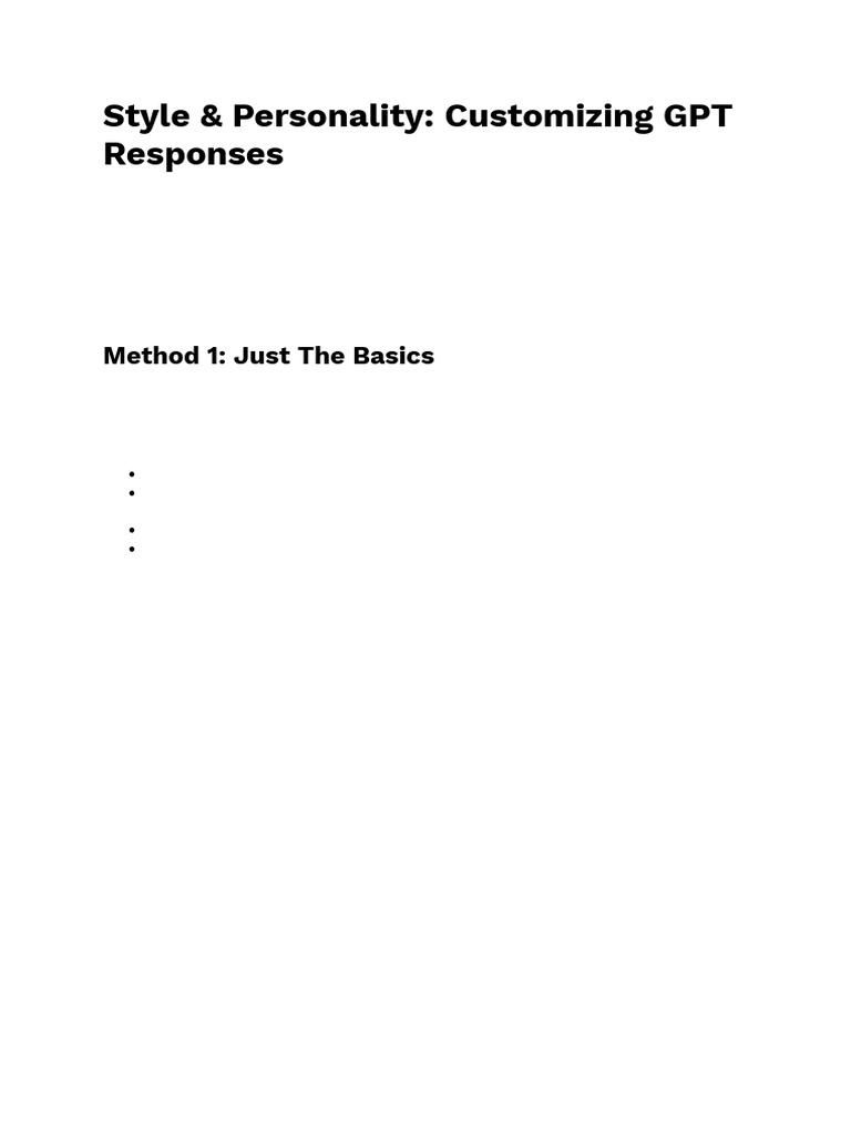 Customizing GPT Voice and Style Guide | PDF | Human Communication ...