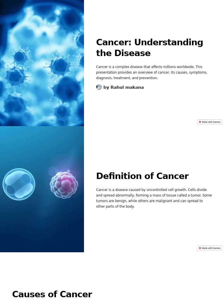 Cancer Understanding The Disease | PDF | Cancer | Colorectal Cancer