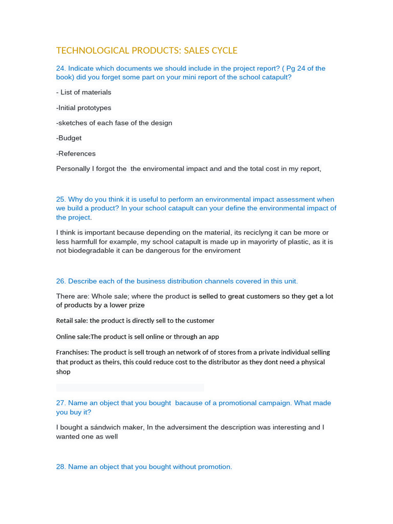 Sales Cycle of Technological Products | PDF | Retail | Marketing