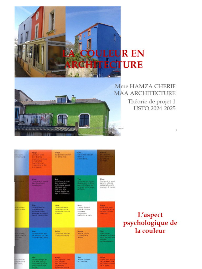 La couleur en architecture PDF Noir Blanc — free download