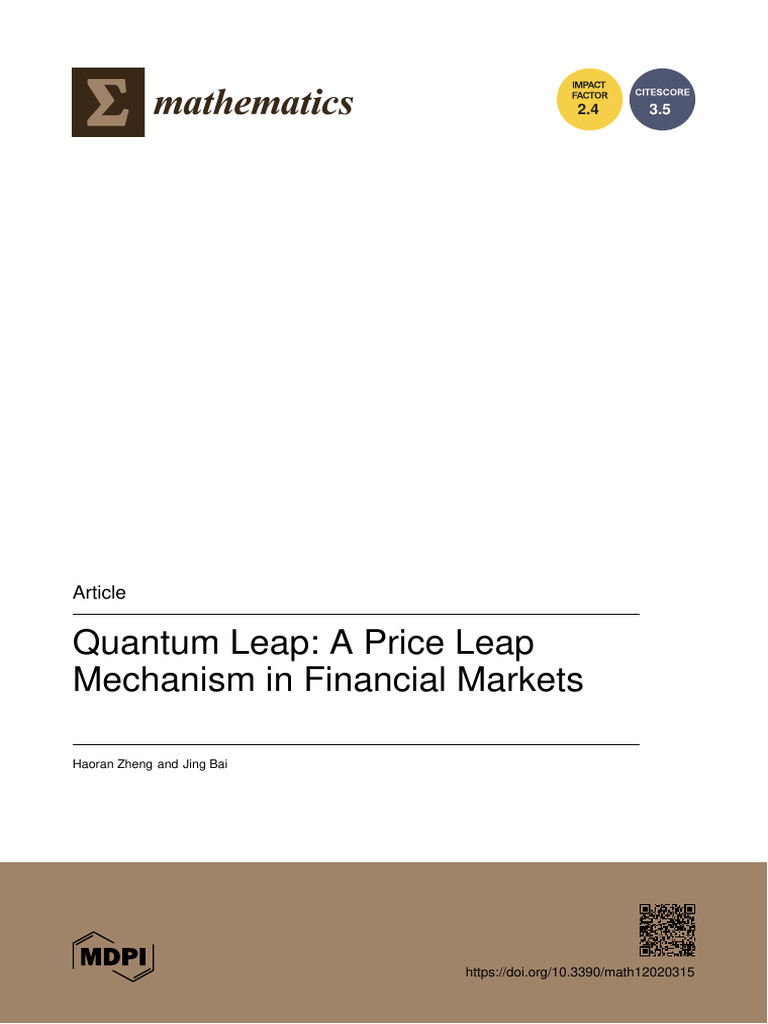 Quantum Leap - A Price Leap Mechanism in Financial Markets | PDF ...